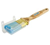 Nespoli FillPro - Pincel Plano de 38 mm con práctico FreshBox48 y Mango LaserTouch Antideslizante, Adecuado para Todos los Barnices, Acabado Azul y Blanco