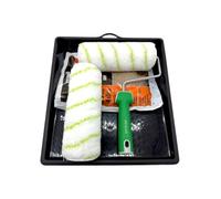 Nespoli Kit Rodillo de Pintura Completo con Bandeja, Rodillo, Recambio y Cubretodo, Rodillo Profesional para Paredes Lisas y Gotelé, Alta Absorción y Acabado Uniforme