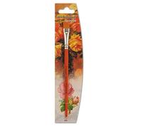 Nespoli Pincel decorativo plano, madera FSC, hierba de fibra Konex, tamaño 12, naranja