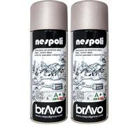 Nespoli Pintura en Spray, Color Acero Inox, Efecto Inoxidable, 400 ml, Acabado Profesional (Paquete de 2)