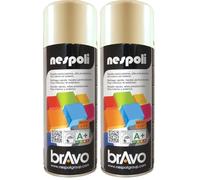 Nespoli Pintura en Spray, Color Marfil, 400 ml, Acabado Profesional (Paquete de 2)