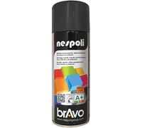 Nespoli Pintura en Spray, Color Negro, Efecto Satinado, 400 ml, Acabado Profesional