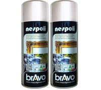 Nespoli Pintura en Spray, Color Plata, Efecto Metales Preciosos, 400 ml, Acabado Profesional (Paquete de 2)