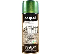 Nespoli Pintura en Spray, Color Verde, Efecto Metalizado, 400 ml, Acabado Profesional