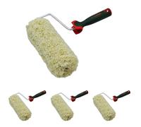 Nespoli Rodillo de Pintura, 22 cm, Bicolor para Fachadas, Trilox, Mango Ergonómico Bi-Componente, Ideal para Fachadas (Paquete de 4)