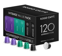 Nespresso Coffee Pods Extra Dark Roast Pack - 120 cápsulas de aluminio - Cata fresca calidad Barista cada vez - 100% reciclable