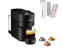 Nespresso De'Longhi Vertuo Pop - Cafetera de Cápsulas + Kit Descalcificador | Cafetera Compacta Negra, 4 Tamaños de Taza, Lectura de Código de Barras, One-Touch, Centrifusion, ENV90.B