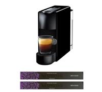 Nespresso Krups Essenza Mini XN1108, Cafetera De'Longhi, Sistema de Cápsulas Original, Depósito de Agua 0,6L, Negro con 20 Cápsulas Original Florencia Arpeggio