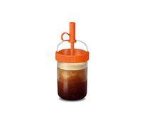 Nespresso Nomad Vaso Mandarín - 540 ml, Tritan, Silicona, Polietileno, A Prueba de Fugas, Aislado al Vacío, Moderno, Clear, Reutilizable, Cilíndrico, Viaje, Bebidas Frías, Vasos, Vasos