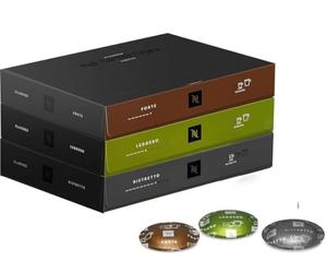 Nespresso Professional - Lote de 150 Cápsulas de Café - 50 Ristretto, 50 Leggero, 50 Forte - Cápsulas de Aluminio Reciclable - Compatible con Máquinas Zenius, Momento, Aguila