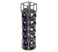 NESPRESSO VERTUO ESPRESSO ALTISSIO - Soporte para cápsulas de café de 4 filas con base giratoria de 360°, color plateado