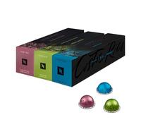 Nespresso Vertuo - Juego de 30 cápsulas de café Master Origins - 10 x México, 10 x Colombia, 10 x Costa Rica - Preparar expresos, capuchino, lamas y café helado en casa - Dosis