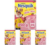 Nesquik Nestlé Fresa, Bolsa de 350 g (Paquete de 4)