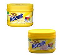 Nesquik Strawberry and Banana Flavour Bundle | Enjoy These Classic Flavours with Your Milk | 1x300g Strawberry Tub and 1x300g Banana Flavour Tub | Total of 2 x 300g Tubs