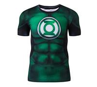 Nessfit Camiseta de compresión para hombre, camiseta de superhéroe, capa base, gimnasio, manga corta, correr, entrenamiento térmico, L