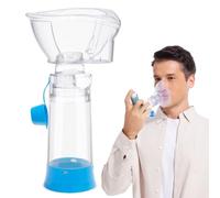 Nessi OTC - Espaciador de inhalador para adultos, espaciador para inhalador con máscara de silicona, cámara antiestática y válvula de exhalación, fácil de usar y limpiar