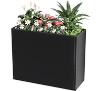 Nessxa Maceta de Metal Negro, 36 Pulgadas de Largo x 12 Pulgadas de Ancho x 26 Pulgadas de Alto