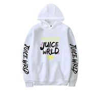 Nest Home Juice Wrld Sudadera con capucha de apoyo para ventiladores, hip hop, sudadera estilo callejero, chaqueta, ropa deportiva para hombres, mujeres y niños, blanco-1, XXS