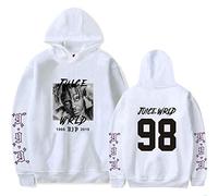 Nest Home Juice Wrld Sudadera Unisex Casual Sudaderas con Capucha Hip Hop Sudadera con Capucha para Hombres Mujeres, blanco-1, M