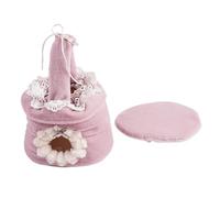 Nest Soft Plush Nest, Hamster Warming Nest, Small Pet Bed, Hangable Pet Bed, Soft Plush Hangable Chinchilla Bed with Drawstring for Small Pets Like Hamsters and Sugar Quolls for Small Pets
