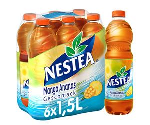 NESTEA Piña de mango refrescante con sabor completo, té de alta calidad y sabores naturales (desechables, 6 x 1,5 l)