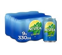 Nestea Té Negro Limón, Bajo en calorías, Pack 9 latas de 330ml