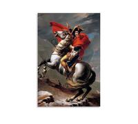 Nestemfo Póster de Napoleón cruzando los Alpes, lienzo artístico, pintura para oficina, hogar, decoración de pared, 30 x 45 cm