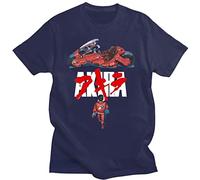Nesthome Anime Akira Camiseta Hombre Mujer Camisetas Unisex Manga Manga Corta Verano Gran Tamaño, azul, XL