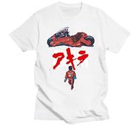Nesthome Anime Akira Camiseta Hombre Mujer Camisetas Unisex Manga Manga Corta Verano Gran Tamaño, Blanco, L