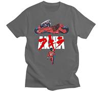Nesthome Anime Akira Camiseta Hombre Mujer Camisetas Unisex Manga Manga Corta Verano Gran Tamaño, gris oscuro, XL