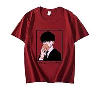 Nesthome Anime japonés Mashle Magic and Muscles Camiseta Hombre Manga Mashle Gráfico Verano Camiseta Casual Camiseta Streetwear Top, burdeos, L