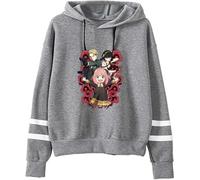 Nesthome Anime Spy x Family Sudadera con capucha Yor Forger Sudadera Loid Forger Suéter Anya Forger Manga Larga Sudadera con Capucha Divertida, Gris-1., M