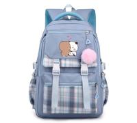 Nesthome Bubu and Dudu I Love You Funny Gift Mochila Escolar Campus Backpack Nylon Impermeable Daypacks Mujer Casual Mochila Adolescente Mochilas Moda Bolsa Escolar, Azul 1, Einheitsgröße