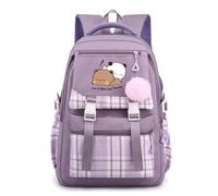 Nesthome Bubu and Dudu I Love You Funny Gift Mochila Escolar Campus Backpack Nylon Impermeable Daypacks Mujer Casual Mochila Adolescente Mochilas Moda Bolsa Escolar, Lila 3, Einheitsgröße
