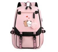 Nesthome Bubu and Dudu Love Divertido Regalo Unisex Niño Niña Mochila Diaria Muy Adecuado para la Escuela Viajes Mujer Mochila Casual Adolescentes Bolsa Escolar, rosa-1, Einheitsgröße