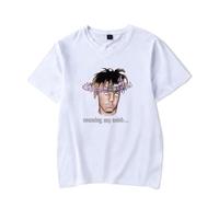Nesthome Camiseta Juice WRLD 999 Street Casual Camiseta de Manga Corta Camiseta Deportiva Hombre y Mujer XS-3XL, Blanco-2, L