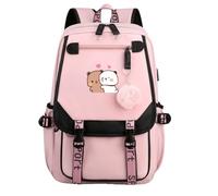 Nesthome Kawaii Bubu and Dudu Love Funny Gift Unisex Niño Niña Mochila Diaria Muy Adecuado para la Escuela Viajes Mujer Mochila Casual Adolescentes Bolsa Escolar, rosa-1, Einheitsgröße