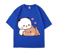 Nesthome Kawaii Panda Bear Hug Bubu and Dudu Sweet Love Bubu and Dudu Camiseta, Bluec, XXXL