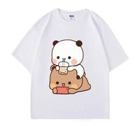 Nesthome Kawaii Panda Bear Hug Bubu and Dudu Valentines Days Funny Gift Camiseta Unisex Camiseta Verano Camisetas, Blanco, XXXL