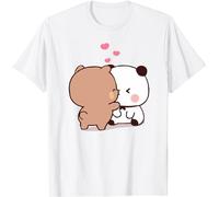 Nesthome Kawaii Panda Oso abrazo Bubu y Dudu Love is Sich zusammen ausmachen Valentinstag Funny Geschenk Unisex T-Shirt, Blanco, M