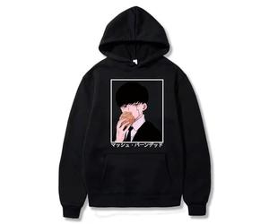 Nesthome Manga Mashle Magia Y Músculos Sudadera con Capucha Manga Larga Streetwear Mujeres Hombres Sudadera Harajuku Anime Ropa Hombres y Mujeres Suéter XXS-4XL, Negro-1., S