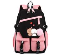 Nesthome Panda Oso Bubu and Dudu Divertido Regalo Unisex Niño Niña Mochila Diaria Muy Adecuado para la Escuela Viajes Mujer Mochila Casual Adolescentes Bolsa Escolar, rosa-1, Einheitsgröße