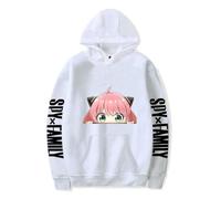 Nesthome SPY X Family Sudadera con capucha para niños y niñas Anime Suéter Anya Forger Moda Sudadera, blanco-1, XXS