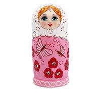 Nesting Dolls, 10 Piece Wooden Hand Painted Russian Nesting Dolls for Kids Toy Collection, Traditional Stackable Design Feature, Decorative Toy Set for Holiday Birthday Party Home Office Classroom