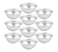 NESTINGHO 10 Piezas Molde para Pasteles de Aluminio Diseño Hemisférico, Aleación Duradera y Fácil Desmoldeo, Adecuado para Talleres Creativos y Elaboración de Postres Mousse