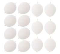 NESTINGHO 100 Unidades Globos y Arreglo Rápido de Látex Blancos de 12 Pulgadas con Extremo Conectado Fáciles de Inflar para Decoraciones de Cumpleaños y Bodas para Fiestas