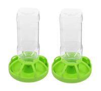 NESTINGHO 2 Piezas Comedero para Jaula de Pájaros Verde de Abs Diseño Transparente, Dispensador de Comida para Loros y Periquitos, Adecuado para Estimular y Mantener Entretenidas Aves
