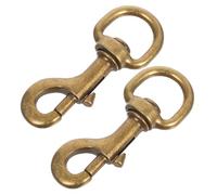 NESTINGHO 2 Piezas Gancho Giratorio para Collar de Perro Accesorios de Arneses con Cierre de Aleación Clips de Seguridad para Correas de Tracción Mascotas Color Bronce Antiguo