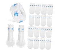 NESTINGHO 20 Piezas Botas Desechables para Perros Pequeños Protectores Suaves para Patas Cubiertas Transpirables para Exteriores Interiores Cierre con Vendaje Incluido S