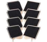 NESTINGHO 20piezas Pizarra Pequeña de Madera para Mensajes con Soporte Tablero Decorativo Reutilizable para Buffet Café y Decoración de Mesa Restaurante para Escribir con Tiza o Marcador